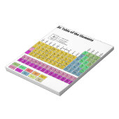 Bloc-note Tableau périodique des éléments (Tourné)