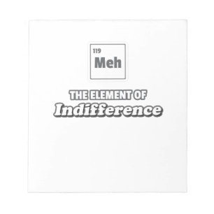 Bloc-note Tableau périodique Meh Élément d'indifférence