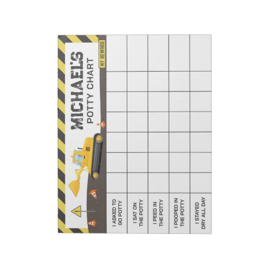 Bloc-note Tableau Pot de construction Nom et tâches personna (Tourné)