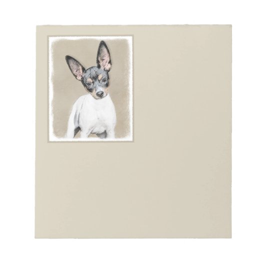 Bloc-note Tableau Rat Terrier - Cute Original Chien Art (Devant)