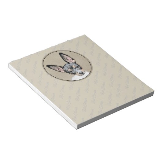 Bloc-note Tableau Rat Terrier - Cute Original Chien Art (Incliné)