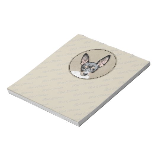 Bloc-note Tableau Rat Terrier - Cute Original Chien Art (Tourné)
