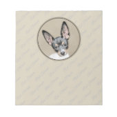Bloc-note Tableau Rat Terrier - Cute Original Chien Art (Devant)