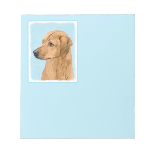 Bloc-note Tableau Rhodesian Ridgeback - Art Chien original (Devant)
