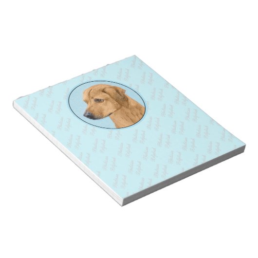Bloc-note Tableau Rhodesian Ridgeback - Art Chien original (Incliné)