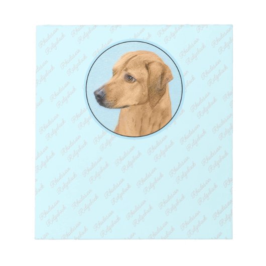 Bloc-note Tableau Rhodesian Ridgeback - Art Chien original (Devant)