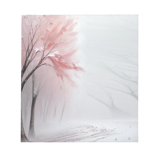 Bloc-note Tablette de fleurs d'hiver (Devant)