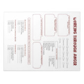 Bloc-note Tableur de feuille de colère pour chagrin et colèr (Devant)