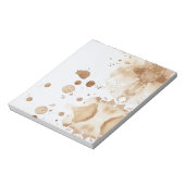 Bloc-note taches de café (Tourné)