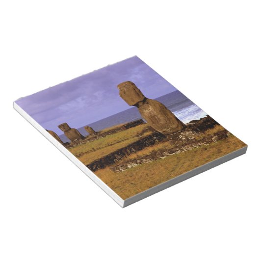 Bloc-note Tahai Platform Moai Statue Résumé Pâques (Incliné)