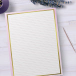 Bloc-note Taille de la lettre 8,5 po x 11 po Rose Lines Coll<br><div class="desc">Pages de taille de lettre standard - 8, 5" X 11" avec Pink Lines College sur chaque page pour une écriture facile - Un Carnet de papier avec cadre or sur Arrière - plan rose tendance</div>