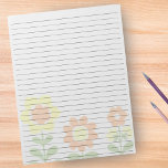 Bloc-note Taille de la lettre 8,5 pouces x 11 pouces Grand R<br><div class="desc">Pages standard de taille de lettre - 8, 5" X 11" avec des lignes à grand trait noir sur chaque page pour une écriture facile - Un papier Carnet à un côté avec un Arrière - plan rétro minimaliste orange et jaune.</div>