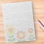 Bloc-note Taille de la lettre 8,5" x 11" College Ruled Retro<br><div class="desc">Pages de taille de lettre standard - 8, 5" X 11" avec des lignes de règle de Black College sur chaque page pour une écriture facile - Un papier Carnet avec un minimaliste Arrière - plan rétro orange et jaune.</div>