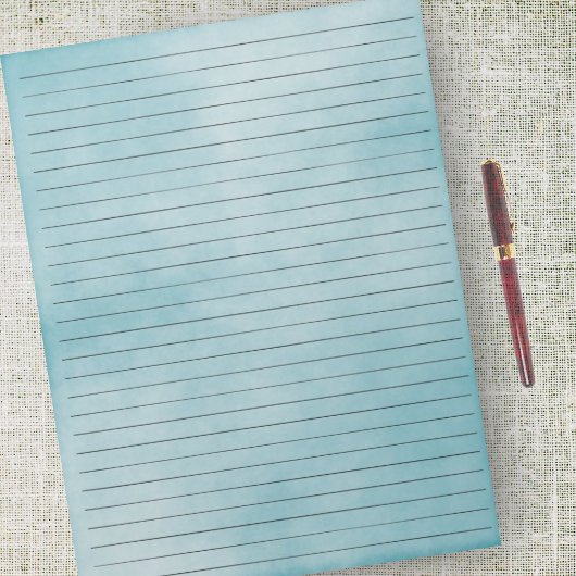 Bloc-note Taille de la lettre Lignes à grand trait noir Aqua