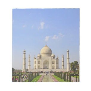 Bloc-note Taj Mahal, un mausolée situé à Agra, en Inde,