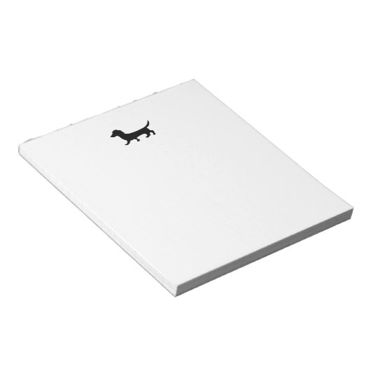 Bloc-note Tampon de note en silhouette Dachshund (Incliné)