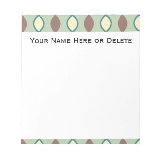 Bloc-note Tan vert et Motif Brown rétro des années 70