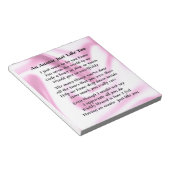 Bloc-note Tante Poem Soie rose (Incliné)