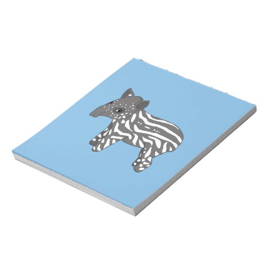 Bloc-note tapir bleu (Tourné)