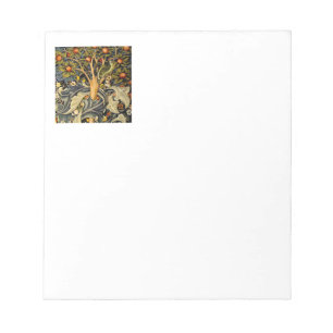 Bloc-note Tapisserie d'oiseaux au pic vert de William Morris