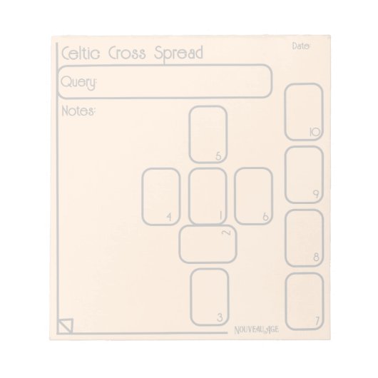 Bloc-note Tarot croisé celtique (or moyen, simple) (Devant)