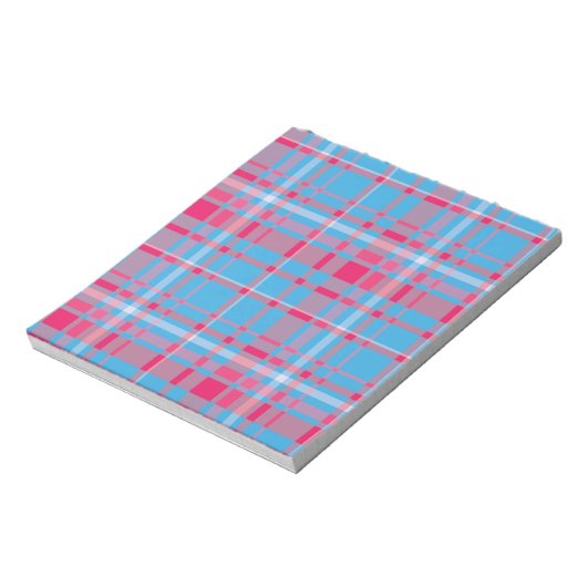 Bloc-note Tartan bleu et rouge (Tourné)