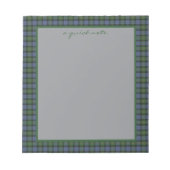 Bloc-note Tartan Écossais Ancien Original Gunn (Devant)