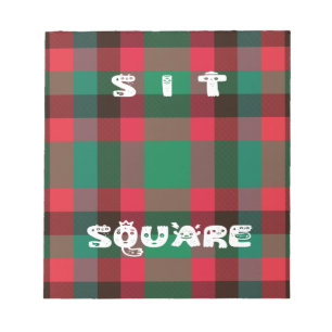 Bloc-note Tartan Écossais Royal à Carreaux avec Texte