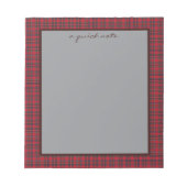 Bloc-note Tartan Écossais Royal Stewart Original (Devant)
