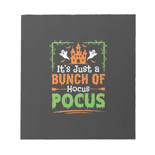 Bloc-note Tas de tours de magie Halloween (Devant)