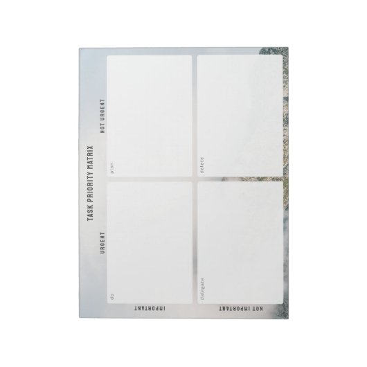 Bloc-note Task Priority and planner Matrix (mountain) (Tourné)
