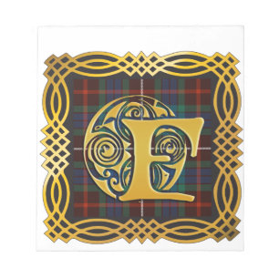 Bloc-note Tasse antique de tartan de Fraser de clan