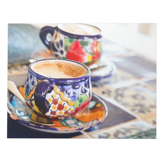 Bloc-note Tasse de café colorée (Devant)