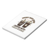 Bloc-note Tasse fantôme Halloween Café Fraîchement Infusé (Tourné)