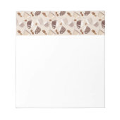 Bloc-note Tasses Café Brun Grains Amoureux Café Boisson (Devant)