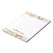 Bloc-note Tasses cœur café crème (Tourné)