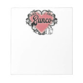Bloc-note tatouage du coeur du bunco (Devant)