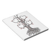 Bloc-note Tatouage tordu du coeur de chêne (Incliné)