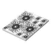 Bloc-note Tatouage Tournesol Floral Noir Blanc Tatouage Fleu (Tourné)
