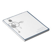 Bloc-note Tatouages Ligne Art | Marque personnalisée gris bl (Incliné)