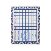 Bloc-note TDAH ADD Boy’s Men’s Weekly Checklist Planner (Tourné)