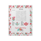 Bloc-note Tea Party Anniversaire Mot de recherche (Tourné)