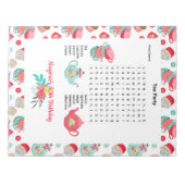 Bloc-note Tea Party Anniversaire Mot de recherche (Devant)