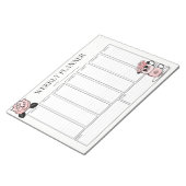 Bloc-note Tea Tea Tea de la planificateur hebdomadaire et Bl (Incliné)