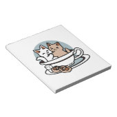 Bloc-note Tea Time Meow Time - Cute Cat and Tea Design (Incliné)