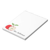 Bloc-note Teacher Apple Ajouter un nom 5.5 x 6 (Tourné)