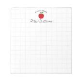 Bloc-note Teacher Appreciation Apple Personalized Name (Devant)
