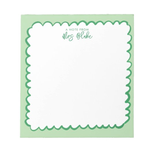 Bloc-note Teacher Appreciation Bold Color Border (Devant)