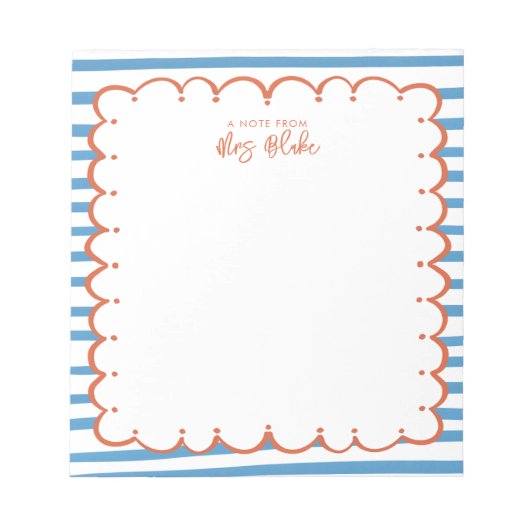 Bloc-note Teacher Appreciation Bold Color Border (Devant)