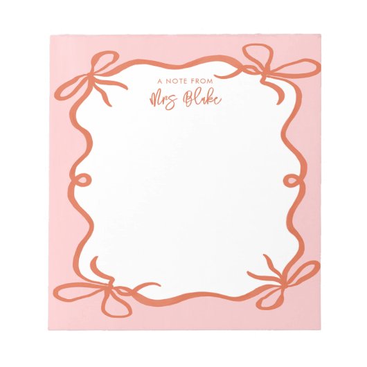 Bloc-note Teacher Appreciation Bold Color Border (Devant)